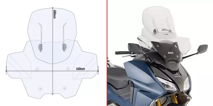 GIVI SLIDING WINDSCREEN HONDA FORZA 750 2021 - MC Vindrutor - 323-AF1186 - 1
