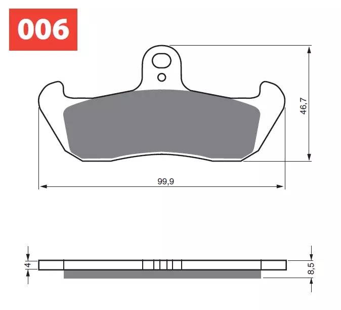 GOLDFREN Bromsbelägg 006 Ceramic Carbon AD - Motocross bromsbelägg - 46-12-006 - 1