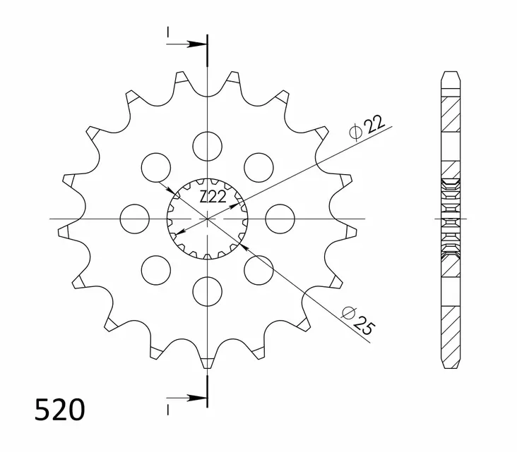 Supersprox / JT Front sprocket 394.16 - MC Framdrev - 27-1-394-16 - 1