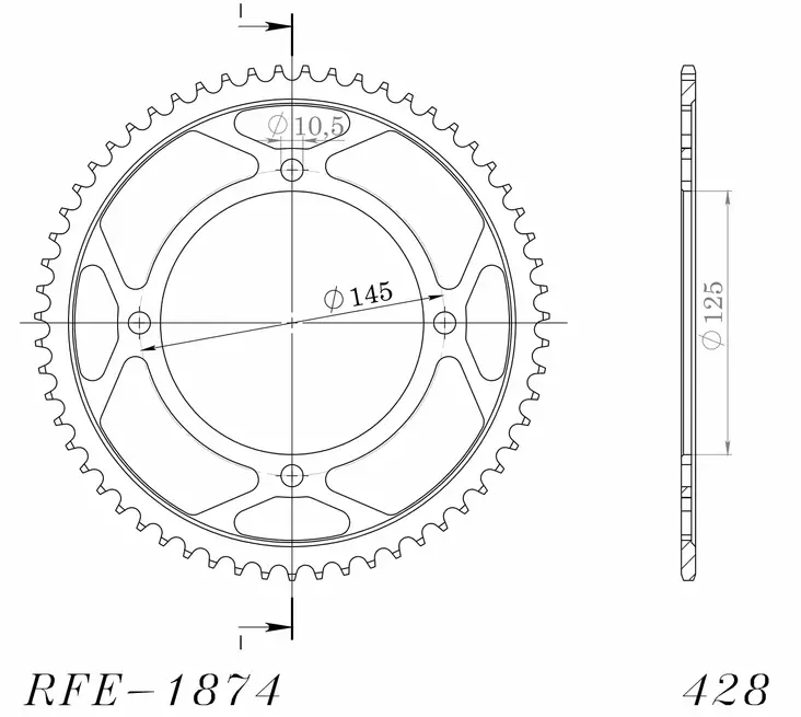 Supersprox / JT Rear sprocket 1874.56 - MC Bakdrev - 27-2-1874-56 - 1
