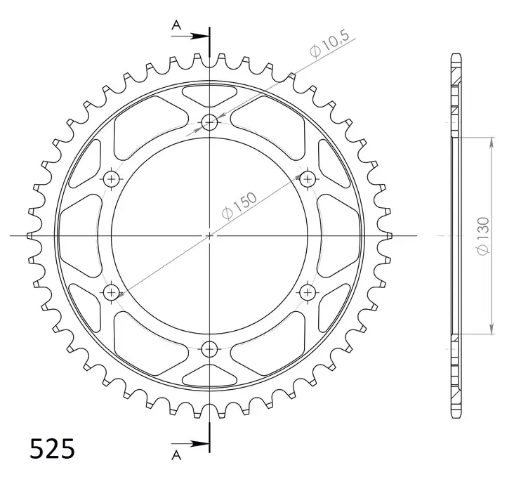 Supersprox / JT Rear sprocket 300.46 - MC Bakdrev - 27-2-300-46 - 1