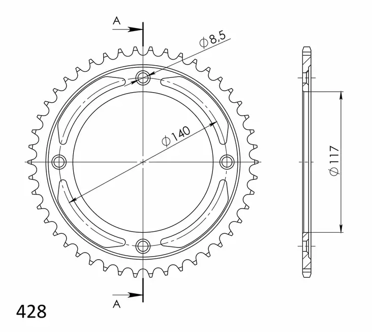 Supersprox / JT Rear sprocket 831.46 - Motocross bakdrev - 27-2-831-46 - 1