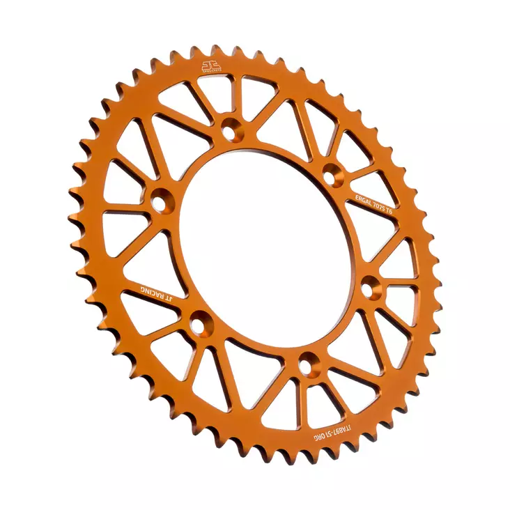 JT Bakdrev Aluminium 7075 T6 Orange JTA897.51ORG - Motocross bakdrev - 274-A897-51-6 - 1