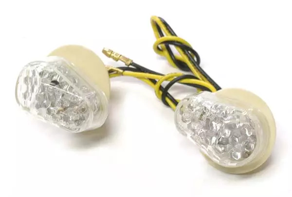 Hyper BLINKERS för kåpa, led transp/orange - MC Blinkers - 15-946 - 1