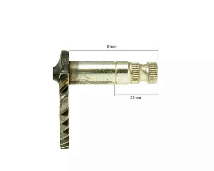 Kick-axel, 51mm/25mm, Kina-skoter 4-T 50cc / Peugeot 4-T / SYM 4-T - Pedaler - 307-0556 - 1