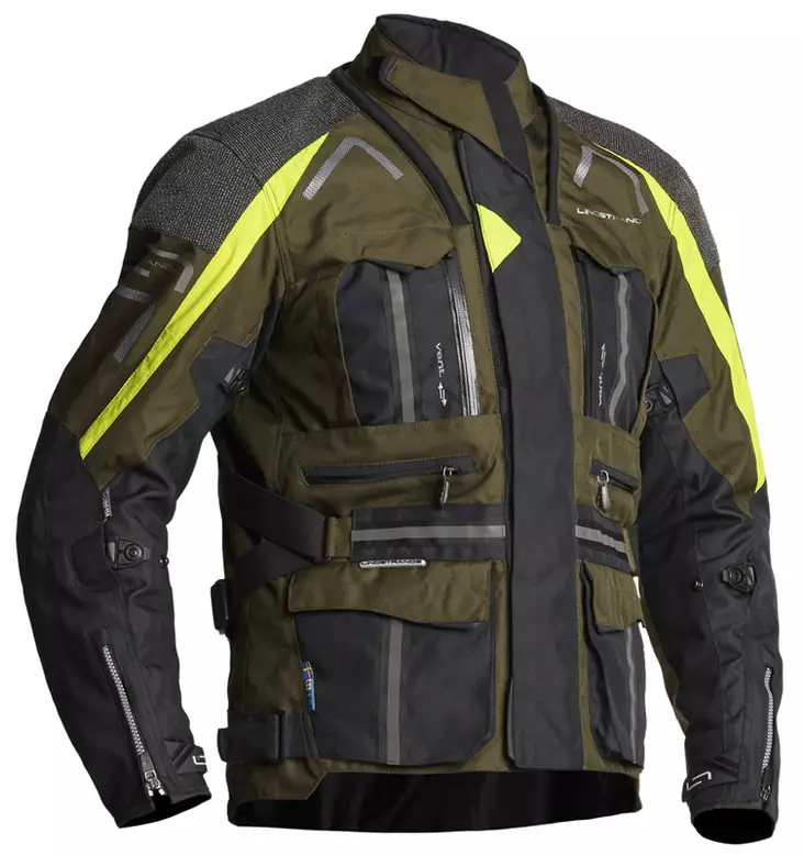 Textiljacka Lindstrands Oman, svart/kiwi - MC jackor - 720-52420073-46 - 1