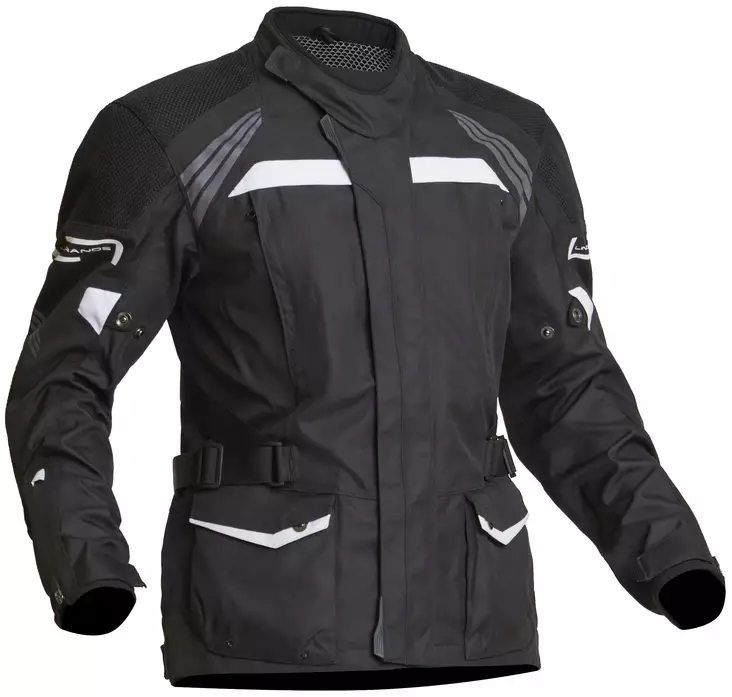 MC jacka Lindstrands Transtrands, svart/vit - MC jackor - 720-21060101-46 - 1