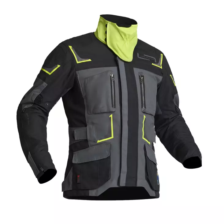 Textiljacka Linstrands Myrvik, grå/svart/gu - MC jackor - 720-22060194-46 - 1