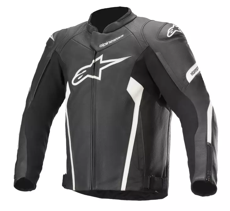 Skinnjacka Alpinestars Faster v2, svart/vit - MC skinnjackor - D351636 - 1