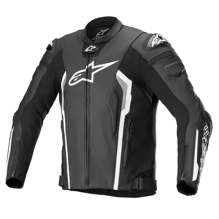 Skinnjacka Alpinestars Missile V2, svart/vit - MC skinnjackor - D397736 - 1