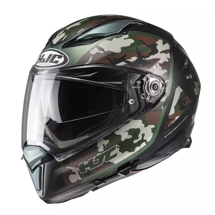 Motorcykelhjälm HJC F70 Katra MC4SF, camo/grön - MC integralhjälmar - 630-22036 - 1