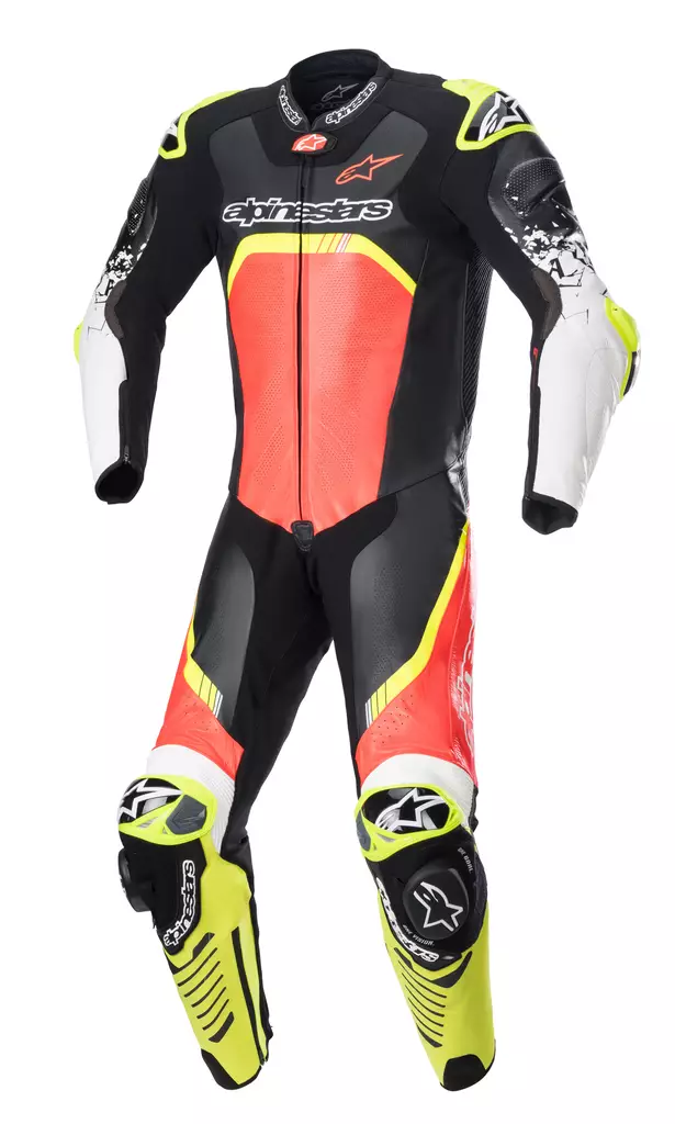 MC skinnställ Alpinestars GP Tech v4 Tech Air, svart/röd/gul - MC skinnställ - D412746 - 1