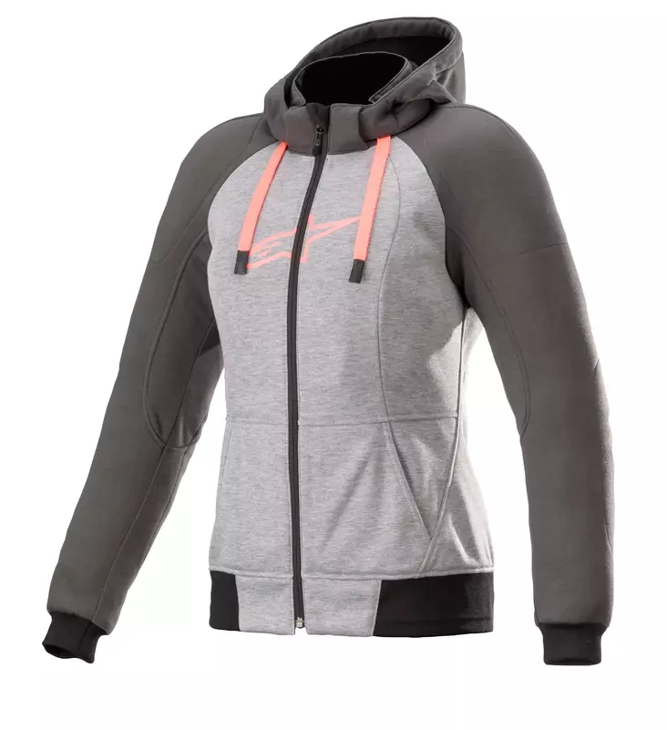 Alpinestars Chrome MC-hoodie för kvinnor, grå/rosa - MC jackor - D373536 - 1