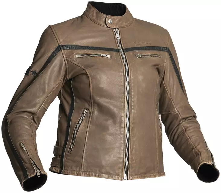 MC skinnjacka Halvarssons 310 för damer,svart/brun - MC skinnjackor - 710-66253003-36 - 1