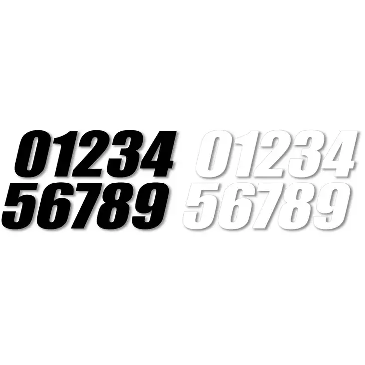 One Siffror 6 Svart 6" SX STYLE 3st - Motocross nummerdekaler - 383-0063-6 - 1