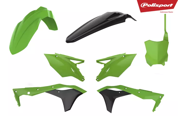 Polisport kit Kawasaki KX250F (17-18), Grön/Svart - Motocross plastsats - 178-90836 - 1