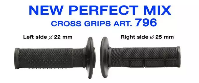 Progrip Grips 796, svart, 22/25mm - MC Handtags - 457-PG796 - 1
