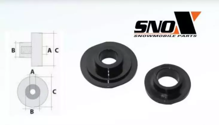 Sno-X Hjulbussning boggiehjul I.D 15,80mm - Snöskoter boggiehjul - 84-0446 - 1