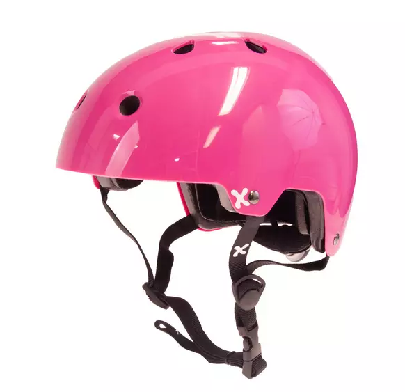 Cykelhjälm GTX BMX, 54-58 cm, glänsande rosa, med justeringsband - Cykelhjälmar - 93126 - 1