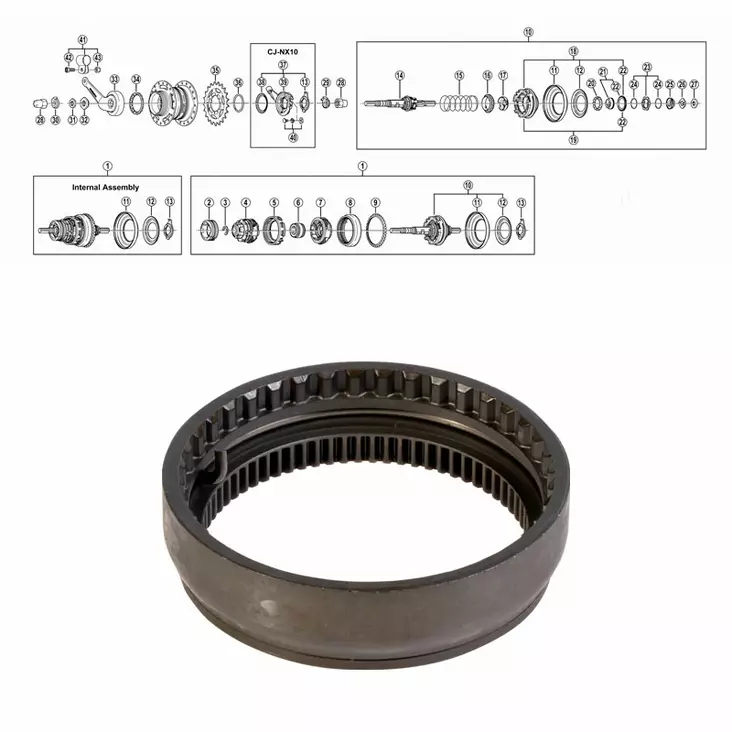SHIMANO NEXUS 7-V (SG-7C25), Växelring - Baknav Shimano 7-v - 64266 - 1