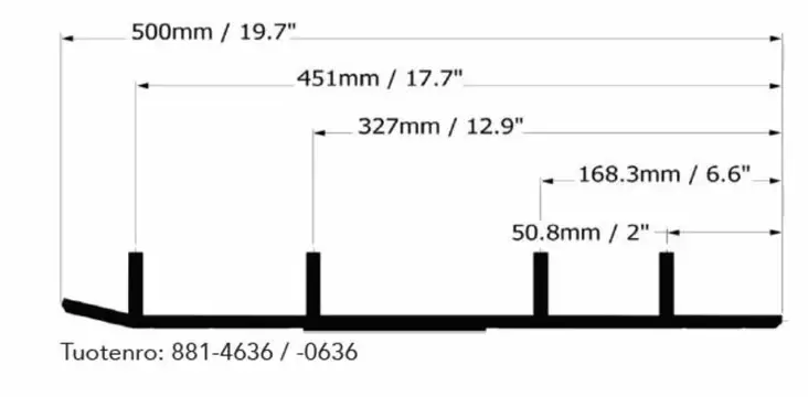 Sno-x Defender Styrstål Yamaha - Snöskoter styrskenor - 881-0636 - 1