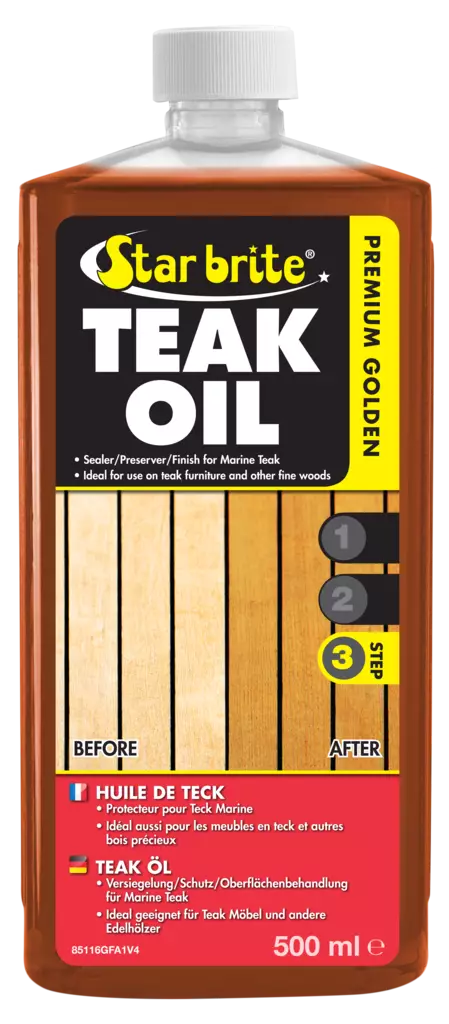 Premium Teak Oil UV-skydd 500ml - Underhållsprodukter - 136-85116 - 0