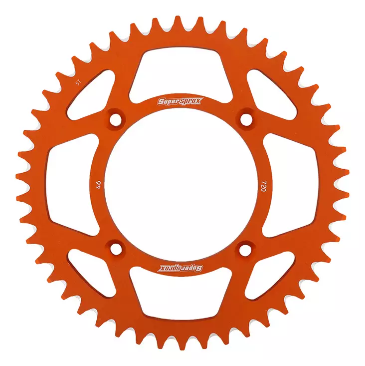 Supersprox Rear Sprocket Alu RAL-720:46 Orange - MC Bakdrev - 27-3-720-46-6 - 1