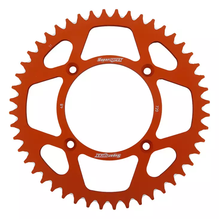 Supersprox Rear Sprocket Alu RAL-720:48 Orange - MC Bakdrev - 27-3-720-48-6 - 1