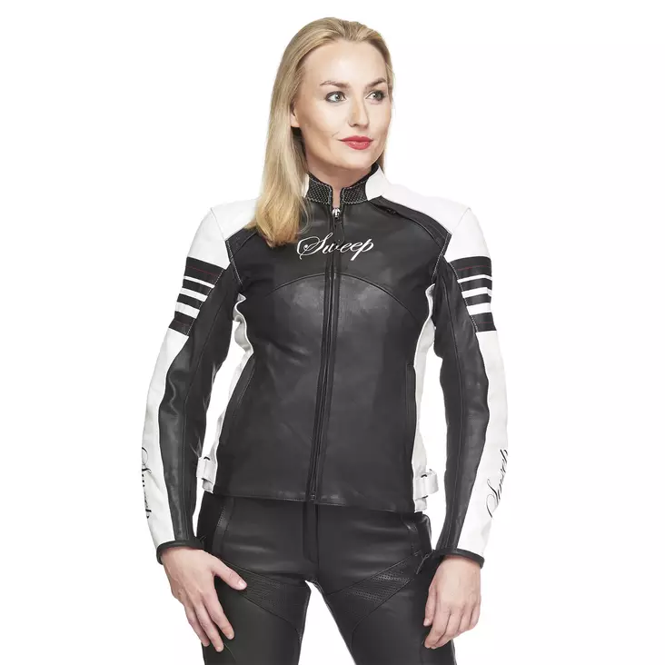 Skinnjacka Sweep Pinky Lady, svart/vit - MC skinnjackor - 533-8069-36 - 1