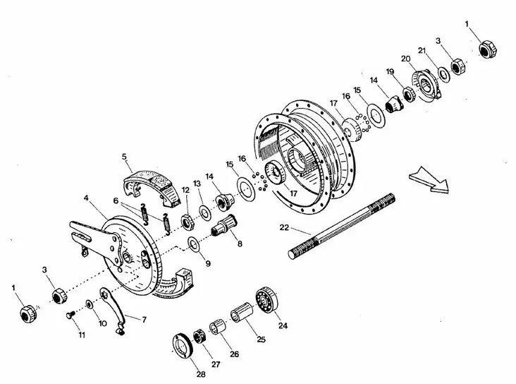 Baknav, Leleu, Tunturi - Hjulaxlar - 307-33110776 - 1