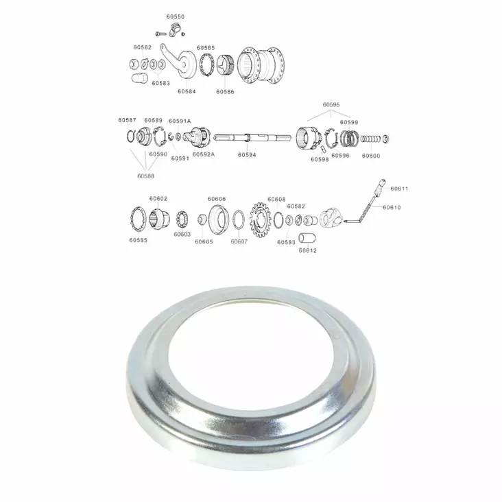 TORPEDO/SRAM 3-V, dammskydd - Baknav Torpedo 3-v - 60606 - 1