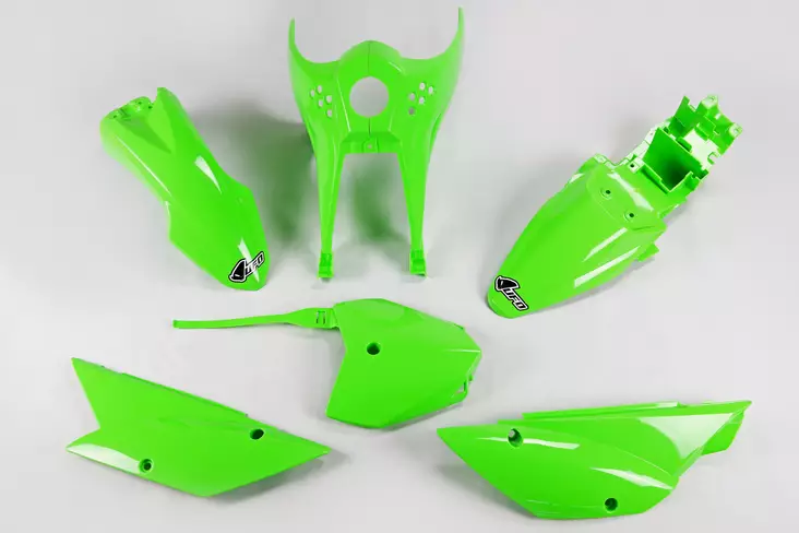 UFO Plastkit 5-delar Grön 026 KLX110 2010- - Motocross plastsats - 650-K37003-026 - 1