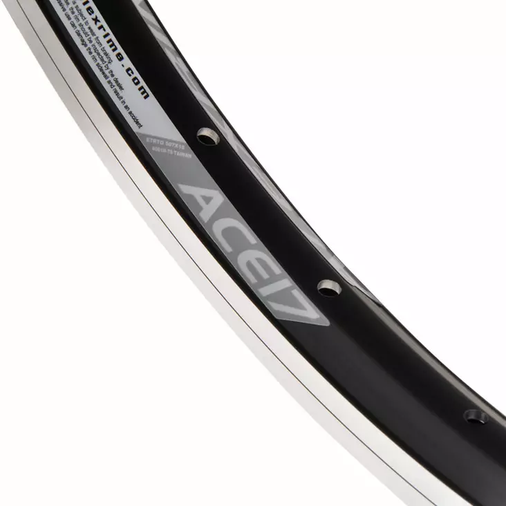 Fälg ALEX 24"18-507, ACE 17 36H, dubbelbottnad, CNC fräst, aluminium, svart - Fälgar fram 12-24" - 62866 - 1