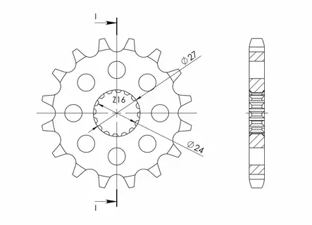 Supersprox / JT Front sprocket 423.17 - MC Framdrev - 27-1-423-17 - 1