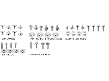 Psychic Body Panel Hardware Pack Honda - MC Skruvar och muttrar - 395-12147 - 1