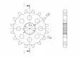Supersprox / JT Front sprocket 423.17 - MC Framdrev - 27-1-423-17 - 1