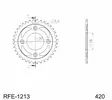 Supersprox / JT Rear sprocket 1213.37 - Motocross bakdrev - 27-2-1213-37 - 1