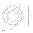 Supersprox Rear Sprocket Steel RFE-478:37 - MC Bakdrev - 27-2-478-37 - 1