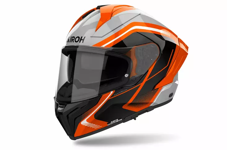 MC-hjälm Airoh Matryx Wide, glansig orange - MC integralhjälmar - 57-25027 - 1