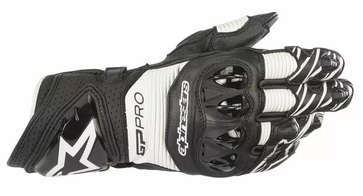 MC handskar Alpinestars GP Pro R3, svart/vit - MC handskar - D261067 - 1