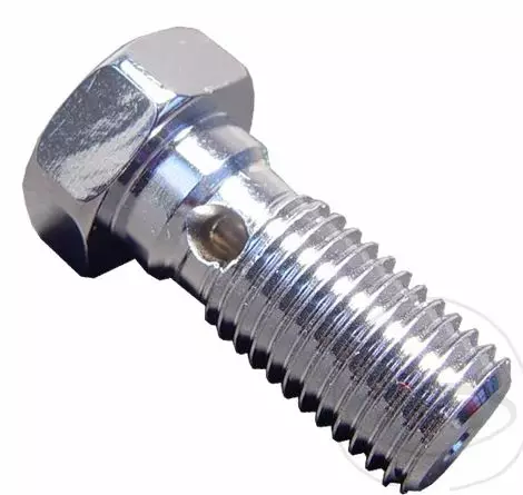 Banjobult Enkel M10 x 1,25. Krom. - MC Bromsslangar - 37-1891-37 - 1