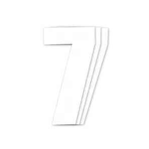 Blackbird siffror vit 3st/sats 16x7,5cm #7 - Motocross nummerdekaler - 381-5048-10-7 - 1