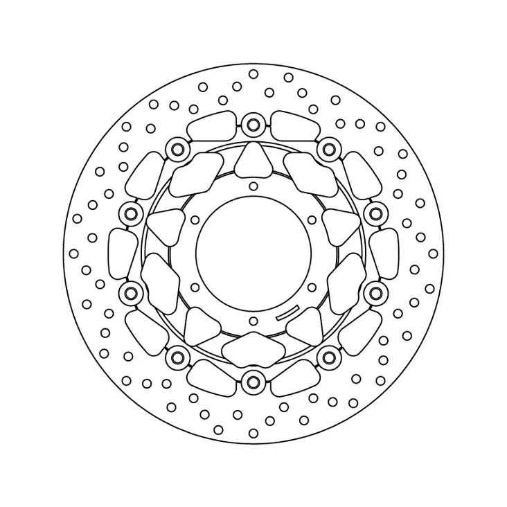 Brembo Serie Oro Bromsskiva floating - MC Bromsskivor - 232-78B40867 - 1