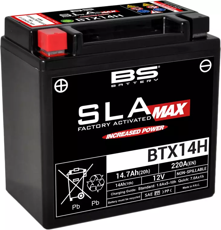 BS Battery BTX14H (FA) SLA MAX - Sealed & Activated - BS batteri - 140-300887 - 1