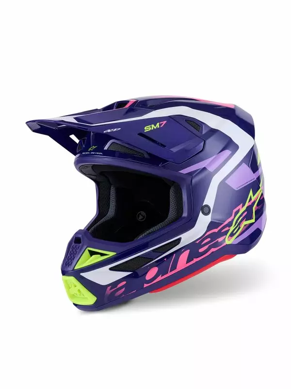 Crosshjälm Alpinestars S-M7 Deed, lila/rosa - Crosshjälmar - D513807 - 1