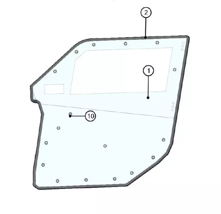 DFK Dörrtätning 5m höger/vänster ''Pirela Glass'' Can-Am Maverick Trail - Reservdelar för DFK-värmehyttar - 723-002557 - 1