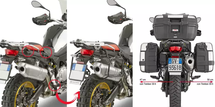 GIVI TUB.PANN.HOLDER BMW F850GS '18-19 - MC Väskhållare - 322-PLR5127 - 1
