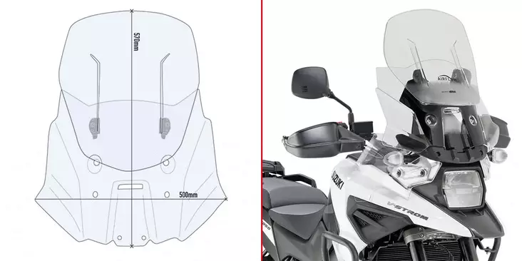 GIVI WINDSCREEN SUZUKI V-STROM 1050 - MC Vindrutor - 323-AF3117 - 1
