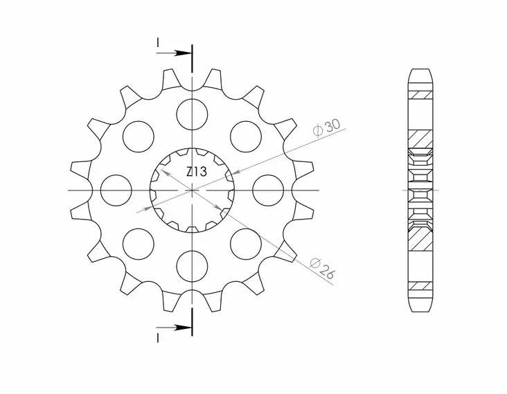 Supersprox / JT Front sprocket 1180.17 - MC Framdrev - 27-1-1180-17 - 1