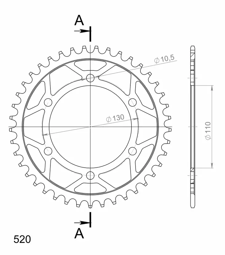 Supersprox / JT Rear sprocket 486.47 - MC Bakdrev - 27-2-486-47 - 1